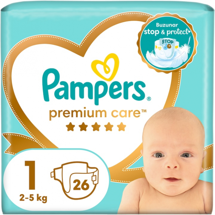 Scutece Pampers Premium Care Nr.1 , Delicatete si Protectie pentru Pielea Bebelusului