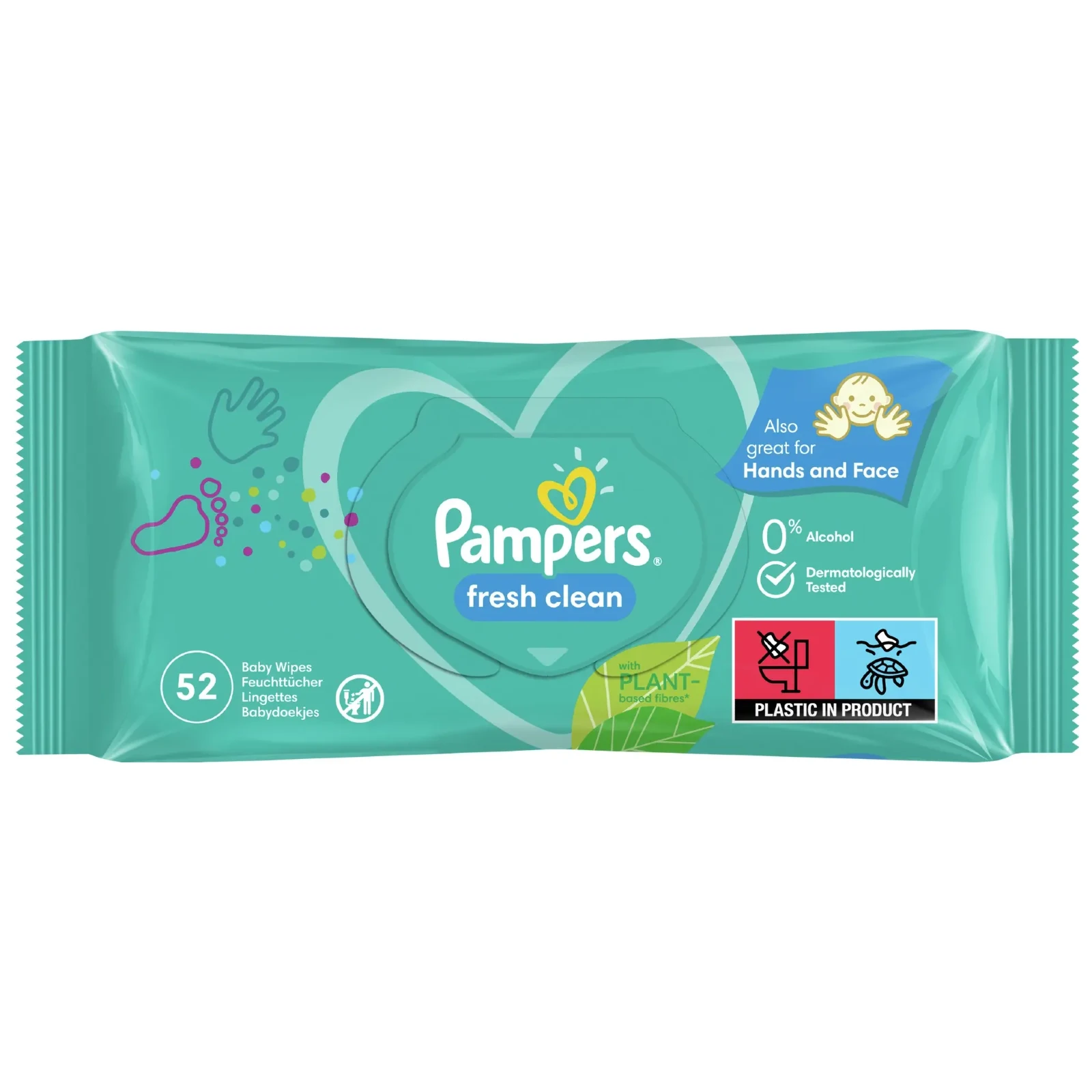 servetele Umede Pampers Fresh Clean ,   1 pachet de 52 bucati