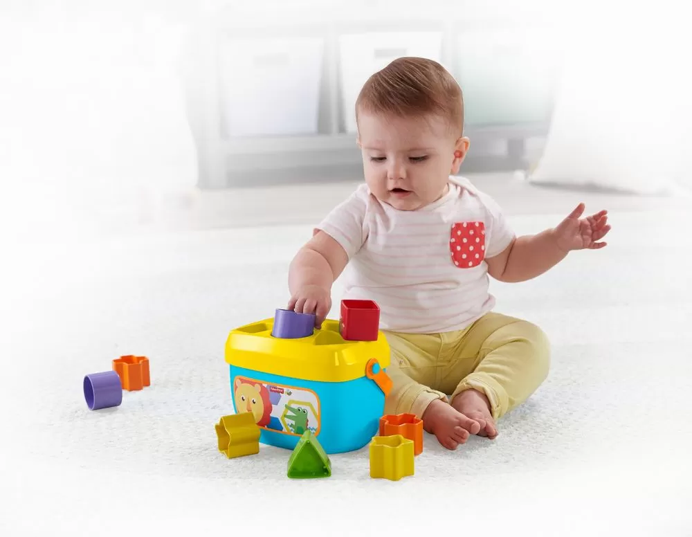 Jucarie pentru bebelusi Fisher Price - Primele cuburi , Educatie prin Distractie