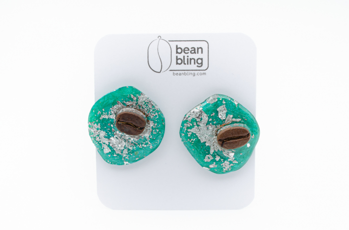 Cercei Blink cu bob real de cafea [3]