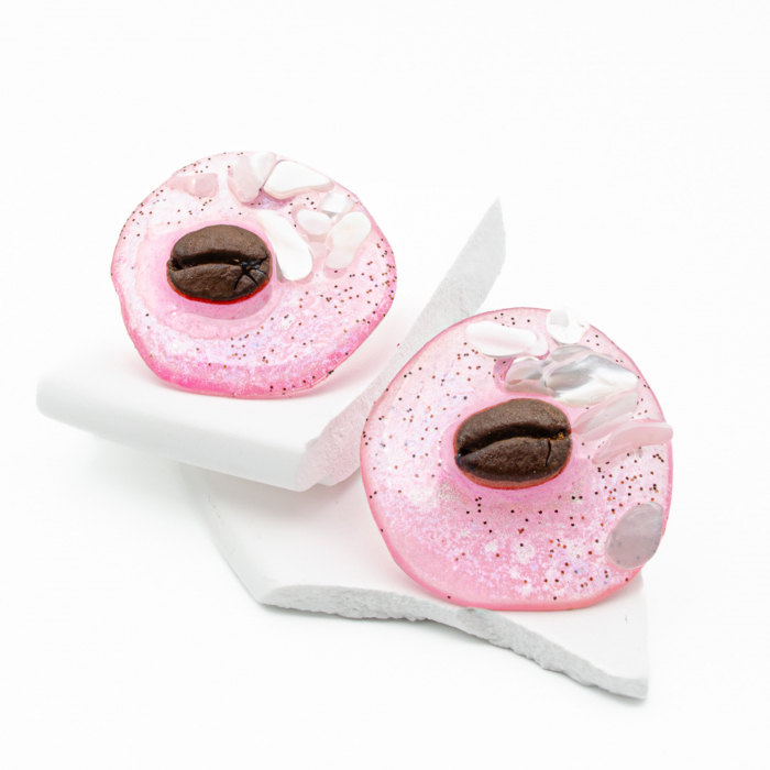 Cercei SaltyPink cu bob real de cafea [5]