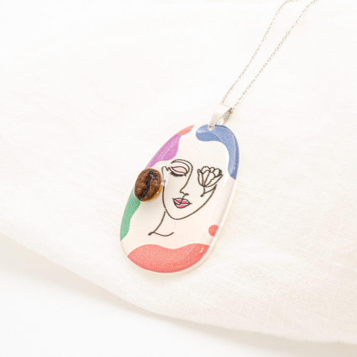 Colier CoffeeEarrings LineArt [4]