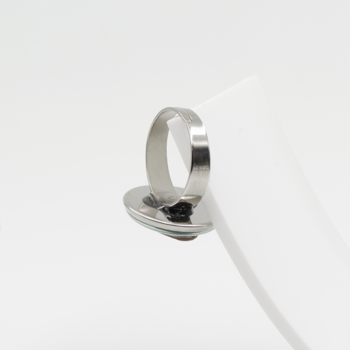 Inel HardChoise SILVER cu bob de cafea [4]