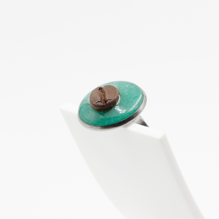 Inel HardChoise TURQUOISE cu bob de cafea [8]