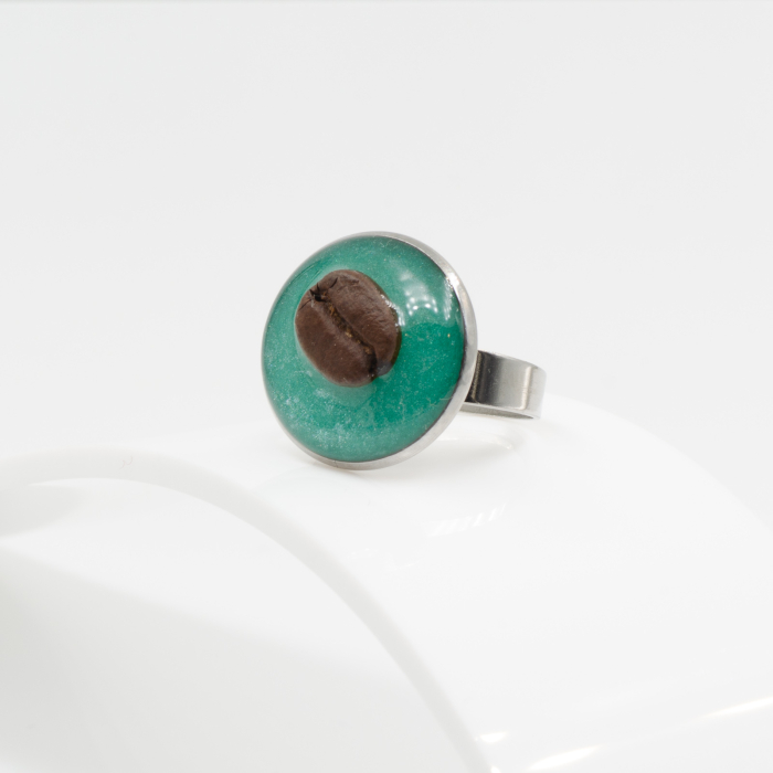 Inel HardChoise TURQUOISE cu bob de cafea [1]