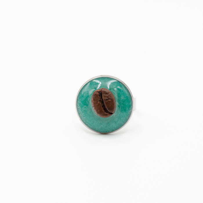 Inel HardChoise TURQUOISE cu bob de cafea [6]