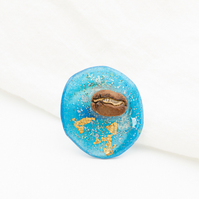 Inel Mesmerize cu bob real de cafea [6]