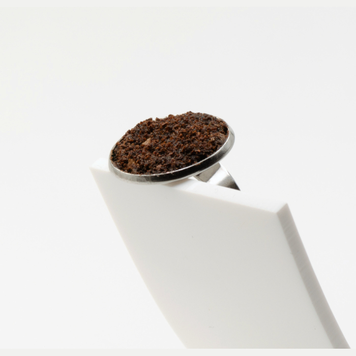 Inel POWER cu zaț real de cafea și montură reglabilă [15]