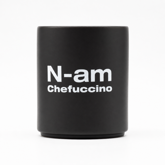 Pachet cadou „n-am chefuccino” x „piua” cu 2 căni ceramice mate, broșă pin și stikere UV BeanBling [13]