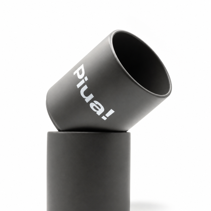 Pachet cadou „piua” cu cană ceramică mată, broșă pin și stikere UV BeanBling [12]