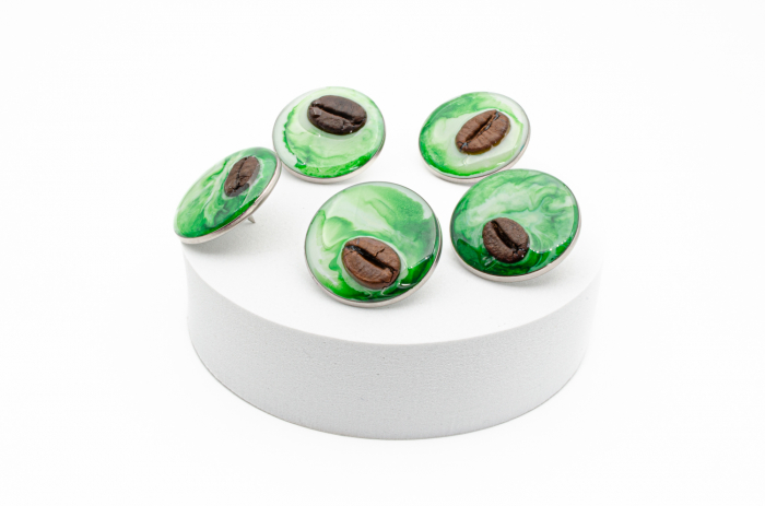 The Jewelry in the Cup - Broșă Pin "Bean&Green" [5]