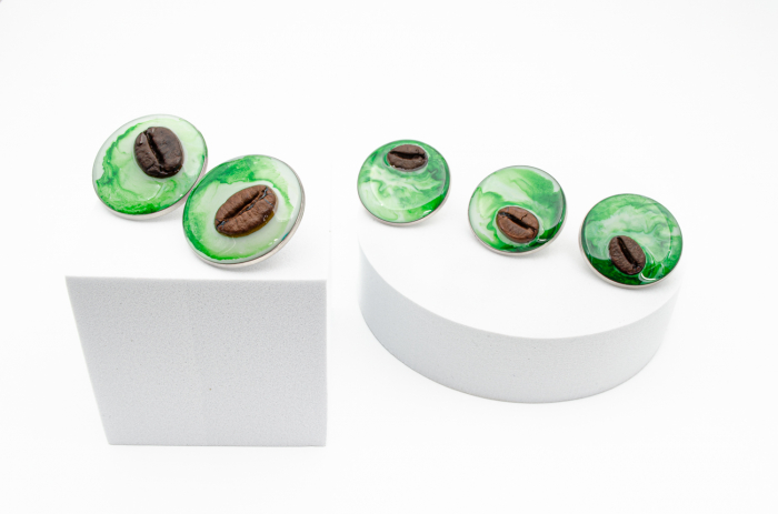 The Jewelry in the Cup - Broșă Pin "Bean&Green" [4]