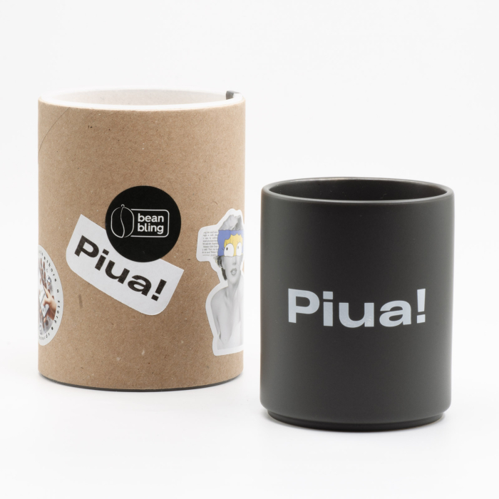 Piua - Cana Bean Bling - cană ceramică mată 240 ml, mesaj ironic pentru iubitorii de cafea [11]