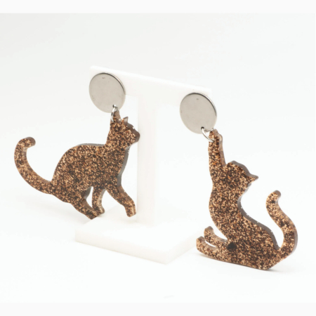 CATffeine - Cercei MisMatched (2) cu pisici in forme diferite