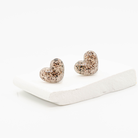 Colecția inLOVE with COFFEE - Cercei CafeLatte în formă de inimă