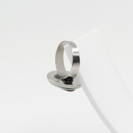 Inel HardChoise SILVER cu bob de cafea [3]
