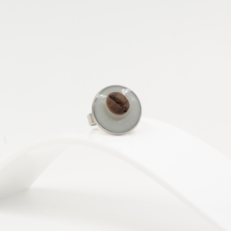 INELE - Inel HardChoise SILVER cu bob de cafea