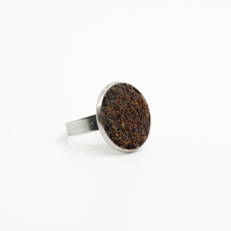 Inel POWER cu zaț de cafea [6]
