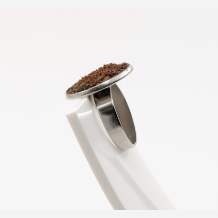 Inel POWER cu zaț real de cafea și montură reglabilă [13]