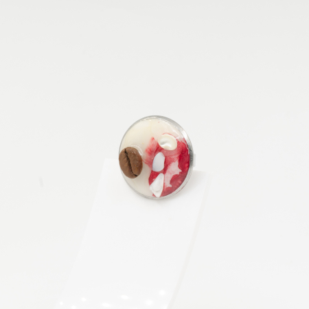 Inel RedBerries cu bob real de cafea [3]