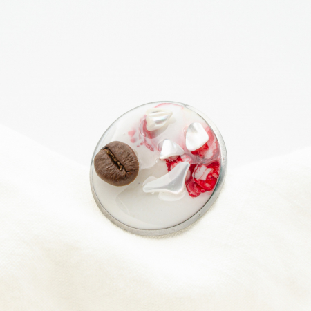 INELE - Inel RedBerries cu bob real de cafea