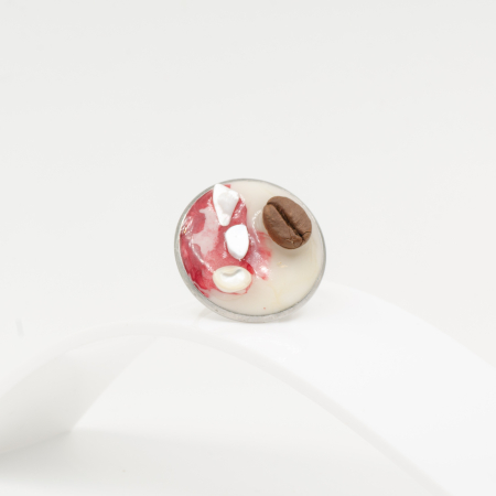 Inel RedBerries cu bob real de cafea [5]