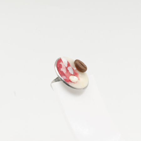 Inel RedBerries cu bob real de cafea [4]