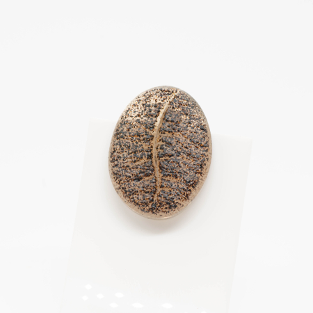 Broșă pin bob de cafea oversized transparent Bean Bling [2]