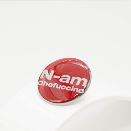 COLECȚIA Jewelry in a CUP - Pin "N-am Chefucinno" Roșu