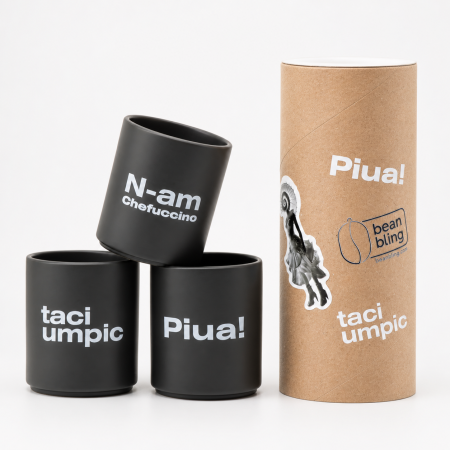 Pachet cadou Colecția de căni BeanBling cu 3 căni ceramice mate, broșă pin și stikere UV [13]