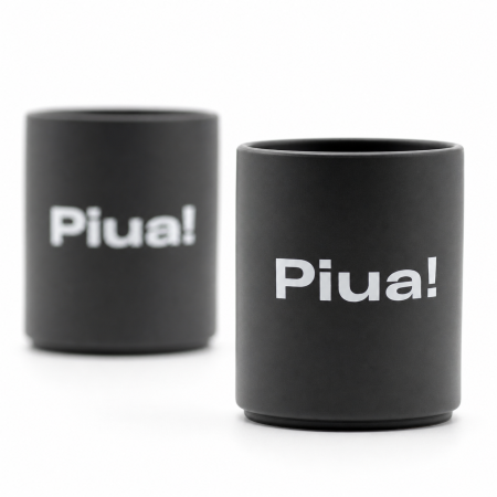 Pachet cadou „n-am chefuccino” x „piua” cu 2 căni ceramice mate, broșă pin și stikere UV BeanBling [9]