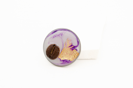 Broșă Pin Bean&PurpleVibes [1]
