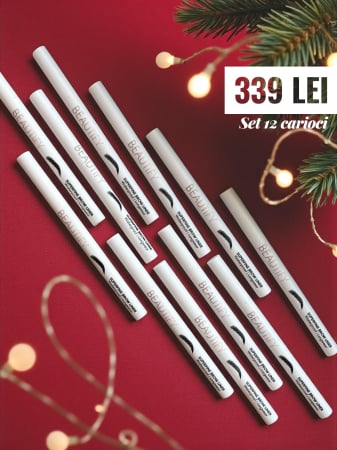 Christmas set - Set 12 carioci pentru sprancene