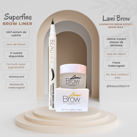 Ceara sprancene LamiBrow - Set cearã + cariocã pentru sprâncene