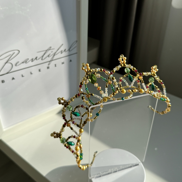 2 piece - tiara gold & green - Esmeralda [5]