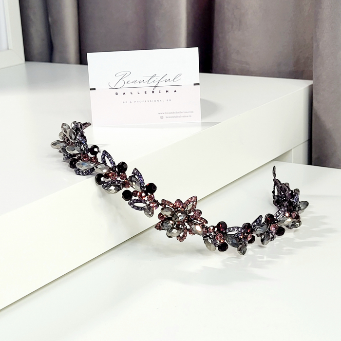 Accesoriu cu cristale strălucitoare - mov, roz, gri, modelator [4]