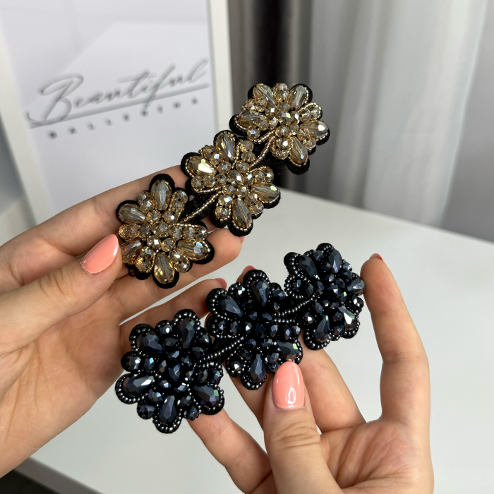 Accesoriu Pro - dark blue - 3 flori din cristale [3]
