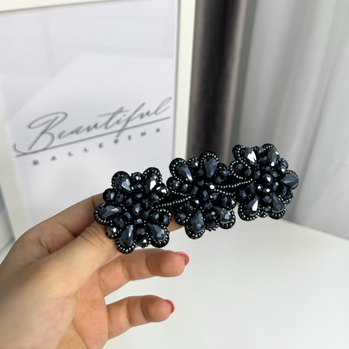 Accesoriu Pro - dark blue - 3 flori din cristale [2]