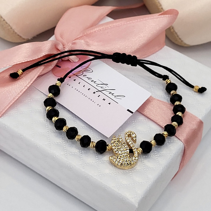 Bratara - Elegance Swan - black crystal [6]