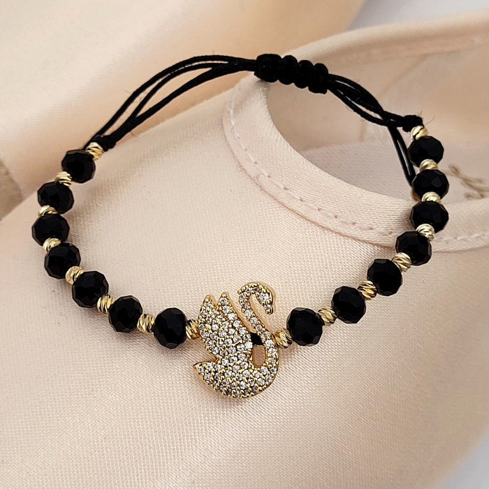 Bratara - Elegance Swan - black crystal [3]