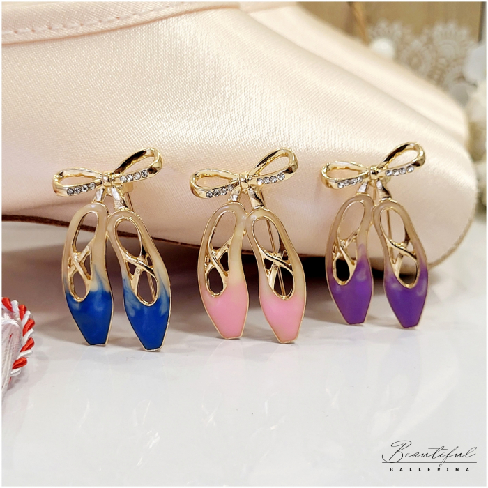 Brosa Martisor - in forma de poante, roz [5]