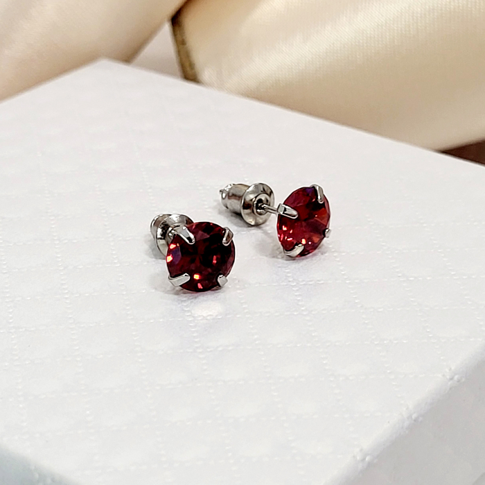 Cercei - BB Crystal - silver red [5]