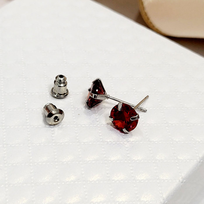 Cercei - BB Crystal - silver red [2]