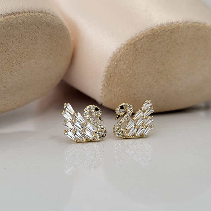 Cercei - Beautiful Swan - gold [3]