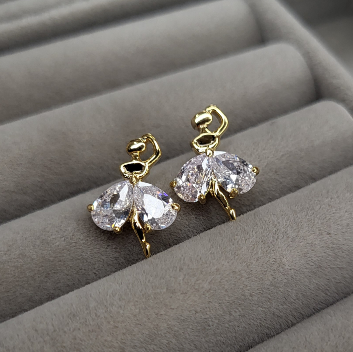 Cercei - Crystal Ballerina - gold [2]