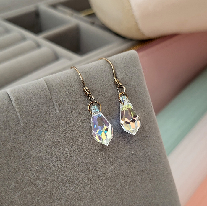 Cercei din Argint - Siam Tear Swarovski [2]