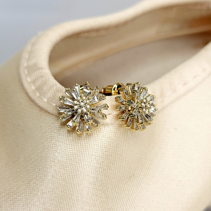 Cercei - Elegant Flower - gold [4]