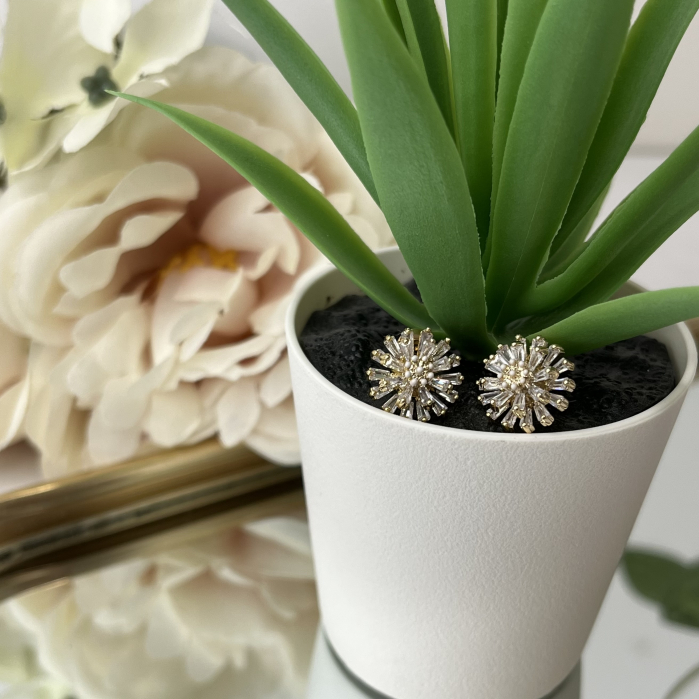 Cercei - Elegant Flower - gold [5]