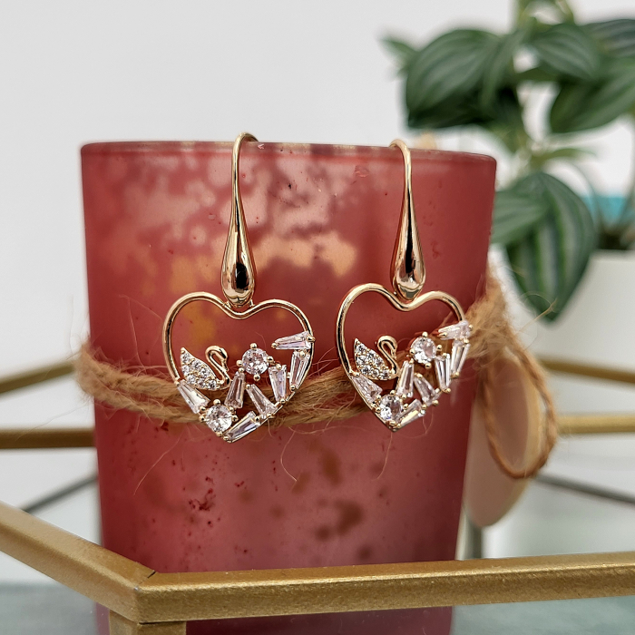 Cercei - Lovely Swan - gold [2]