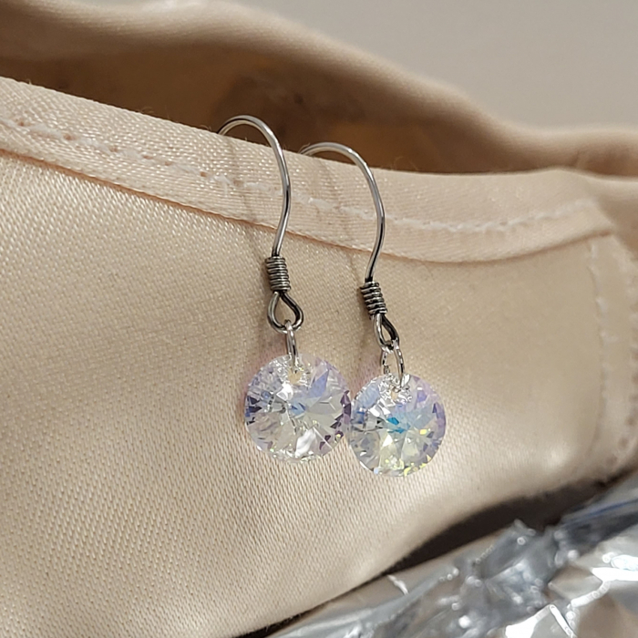 Cercei din Argint - Siam Round Swarovski [2]